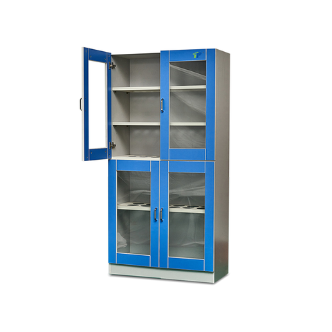 TW-1800GC All-Wood Glassware Cabinet | Лабораторный шкаф для хранения с оконными дверями и антистатическими полками