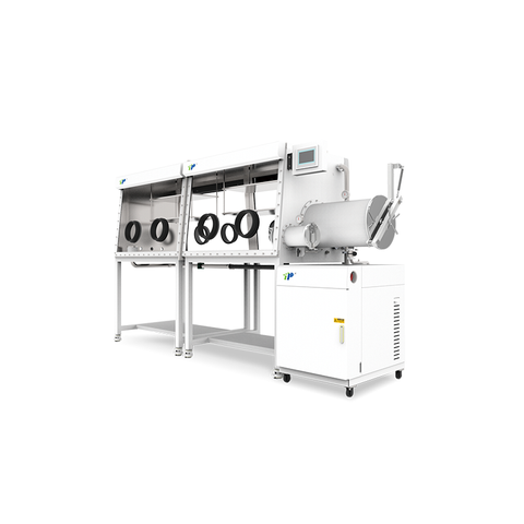 TSGB2400-4SS Двусторонняя перчатка с ≤1PPM O₂/H₂O, нержавеющая сталь, сенсорный контроль PLC, кислородные анализаторы и водоснабжения, 2,2 м³